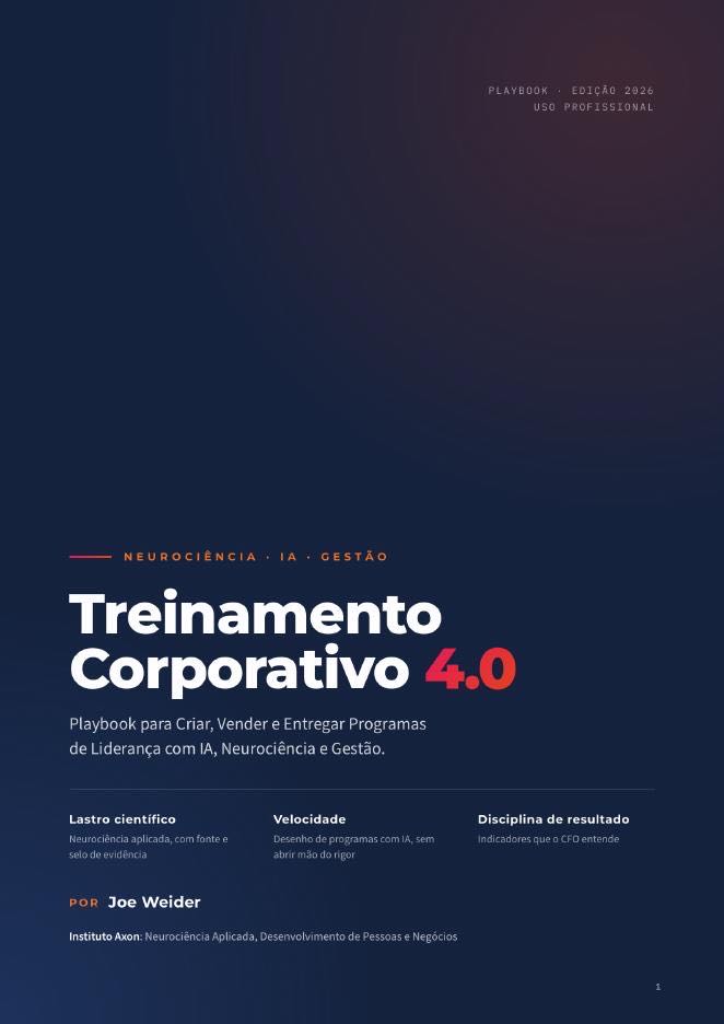 Capa do Playbook Treinamento Corporativo 4.0